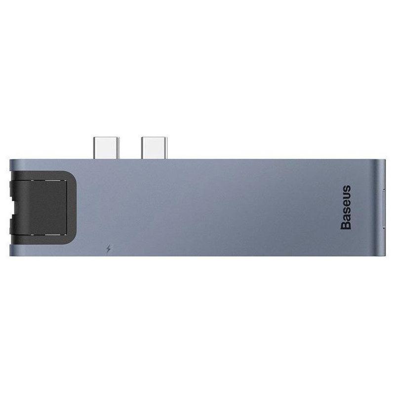 USB-хаб Baseus Thunderbolt C+Pro 7в1 100W 4xUSB3,0/HDMI 4KHD/Type-C PD/TF/SD Серый