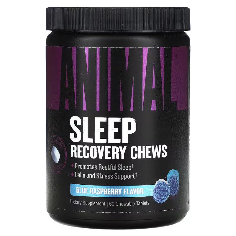 Добавка для восстановления сна Universal Nutrition Animal Sleep Recovery 60 жевательных таблеток Blue Raspberry (НФ-00002291)