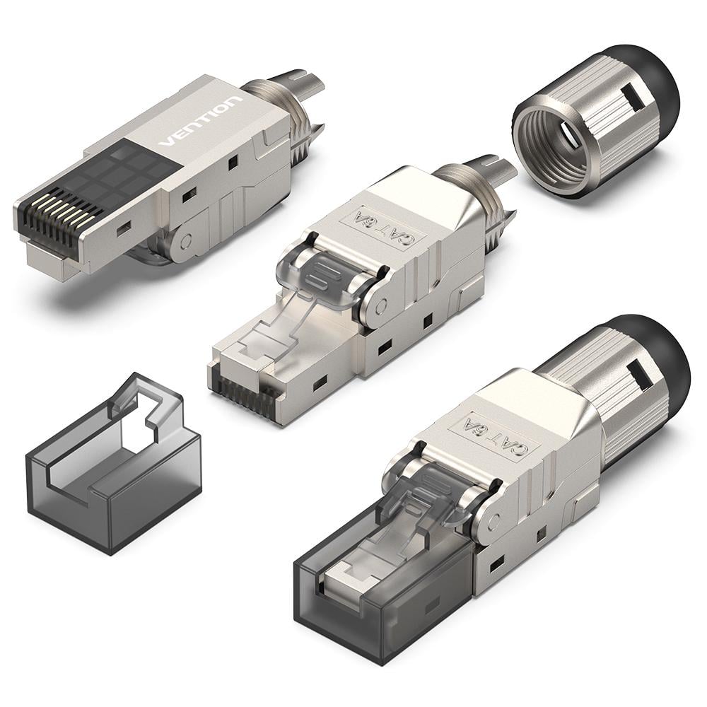 Коннектор Vention Cat6A RJ45 FTP 10 шт. Серый (IDPH0-10)