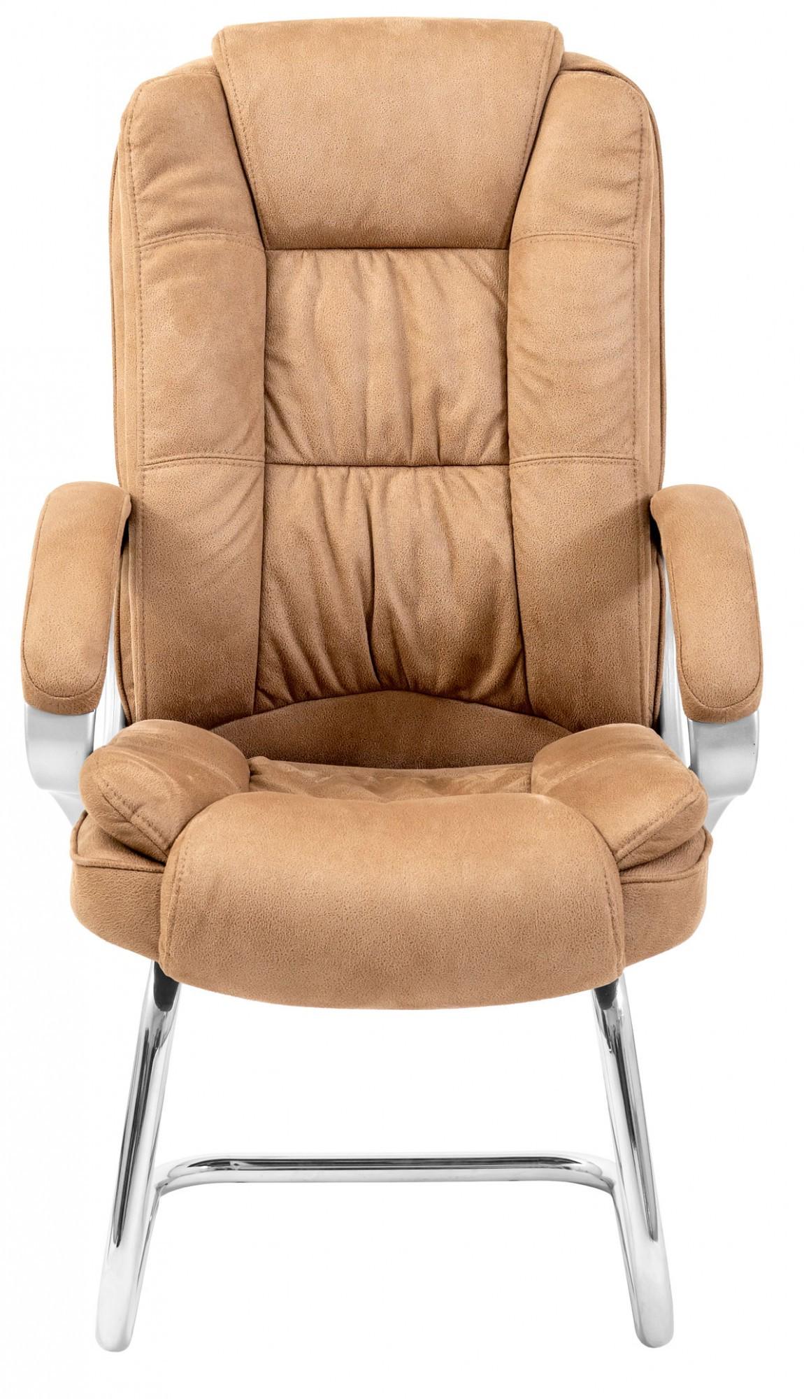 Кресло офисное компьютерное California Мустанг Caramel Хром CF Карамель - фото 2 Кресло офисное компьютерное California Мустанг Caramel Хром CF Карамель - фото 2