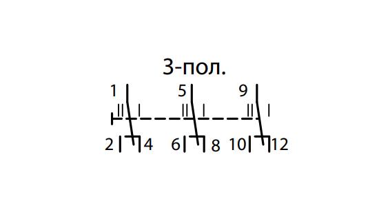 Выключатель-разъединитель ETI SSQ 340 1-0-2 3Р 40A трехпозиционный (2421435) - фото 3