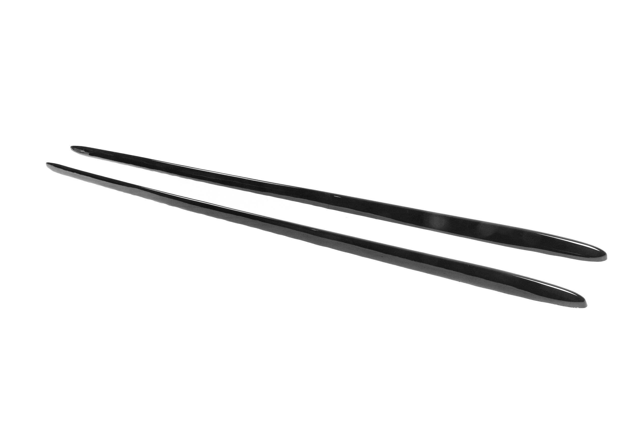 Боковые пороги DPT V-2 для Audi A4 B8 2007-2015 гг. abs-пластик Черный глянец (130666)