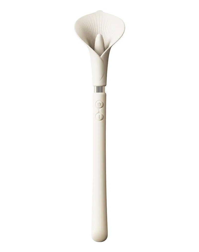 Вибромассажер Zalo Calla двухсторонний/2 мотора Ivory/White (SX1281)