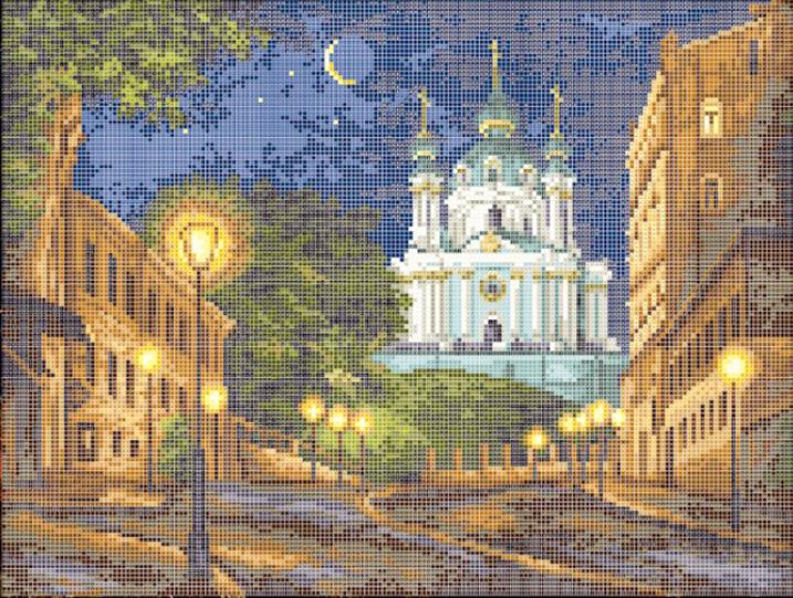 Вышивка бисером Вечерний Киев ПП-035 29,5х39 см,5 см