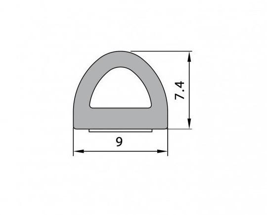 Уплотнитель самоклеящийся Sanok D 9x7,5 мм Черный - фото 5