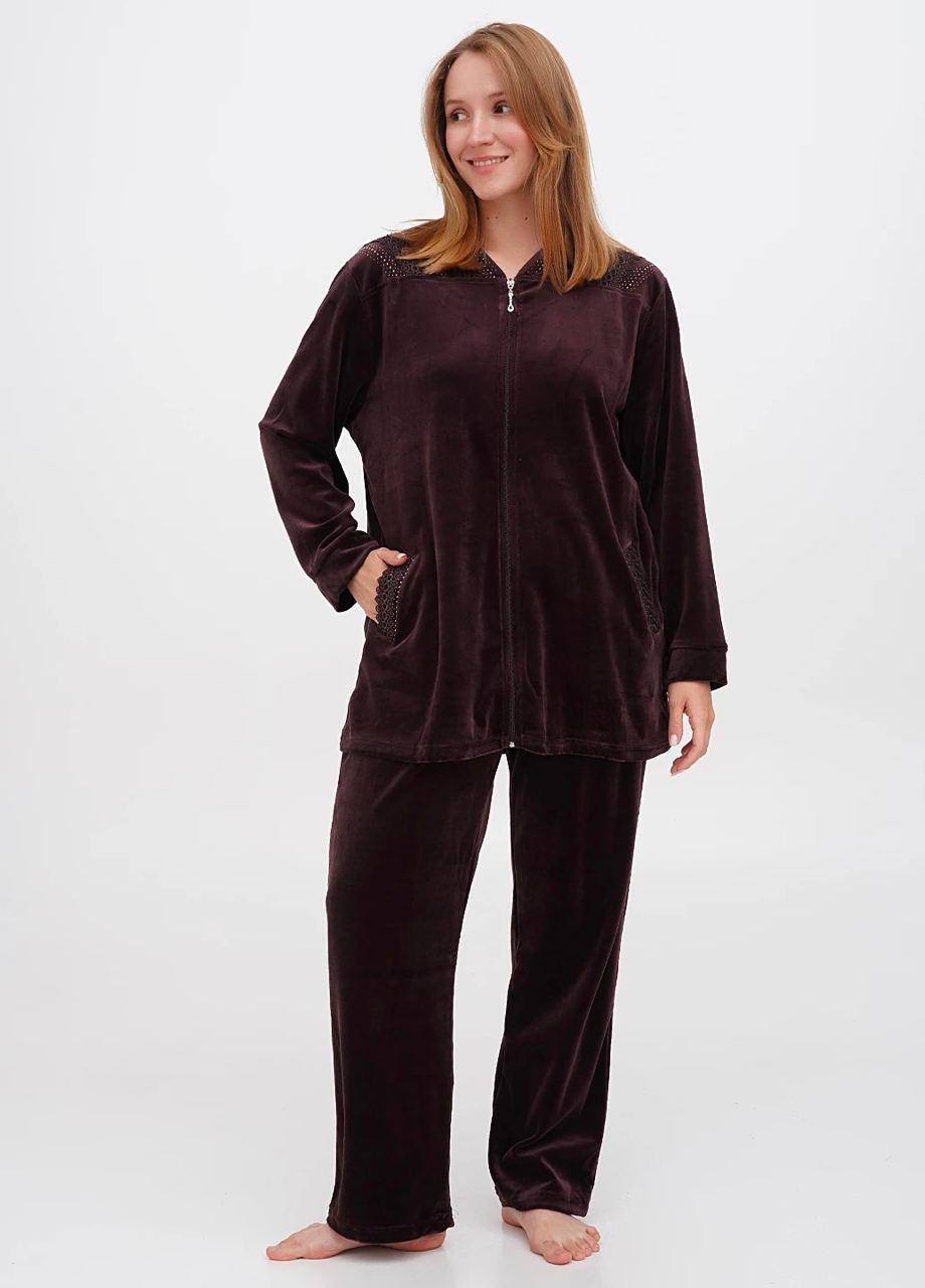 Костюм женский Cotpark кофта/брюки 3XL Коричневый (2250-02-3XL)