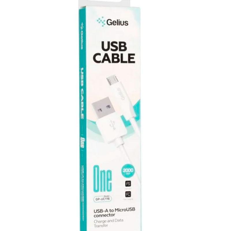 Кабель Uelius One GP-UC116 MicroUSB 2 м White - фото 2