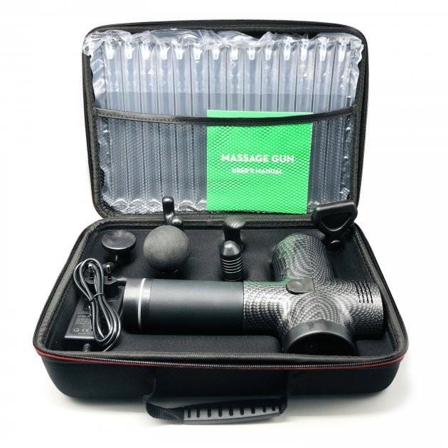 Масажний пістолет портативний Massage Gun з 6 масажними головками 30 швидкостей - фото 10