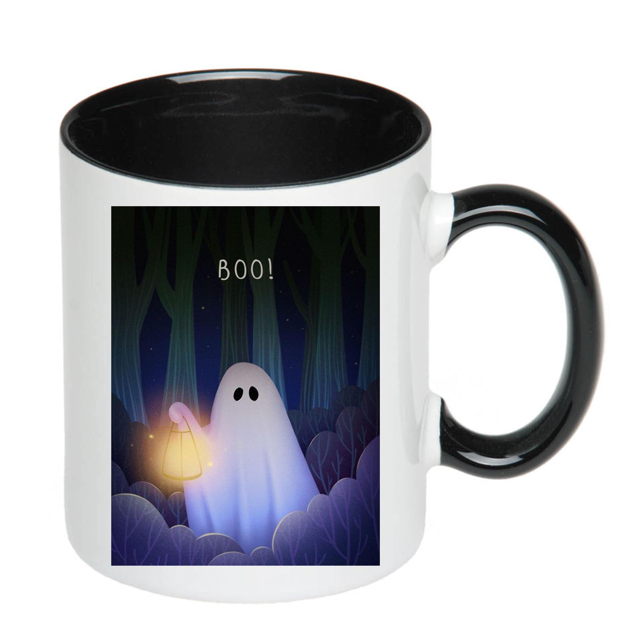 Чашка с печатью Boo! 330 мл Черный (20829) - фото 2 Чашка с печатью Boo! 330 мл Черный (20829) - фото 2