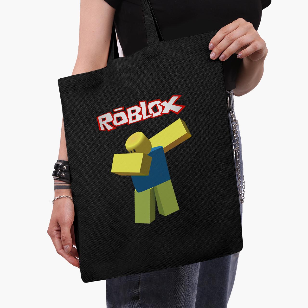 Еко сумка шоппер Roblox 41х35 см Чорний (9227-1707-BK)