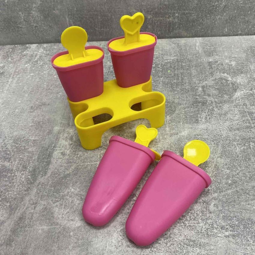 Форма для мороженого Stenson R21144 с подставкой 4 шт. Розовый с желтым (1850866572) - фото 2