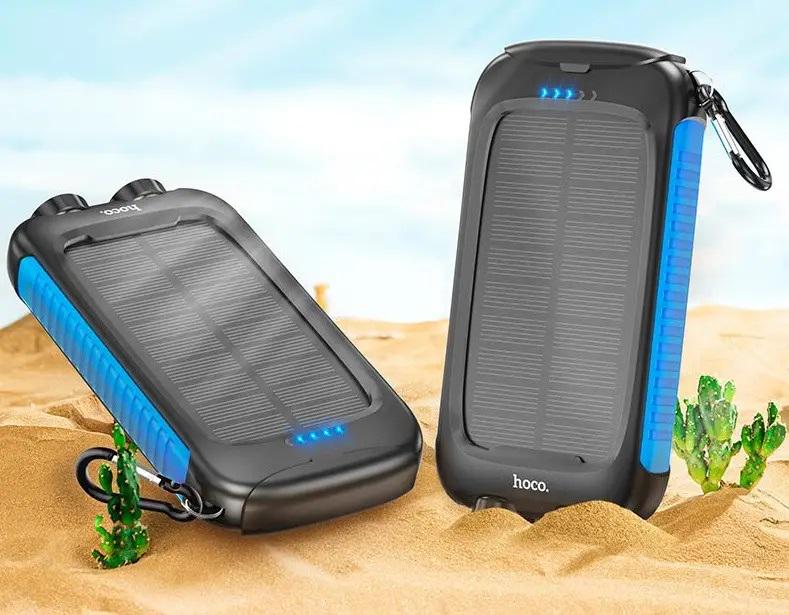 Портативний зарядний пристрій Hoco Sunpower DB51 8000 mAh із сонячною панеллю Black - фото 8 Портативний зарядний пристрій Hoco Sunpower DB51 8000 mAh із сонячною панеллю Black - фото 8
