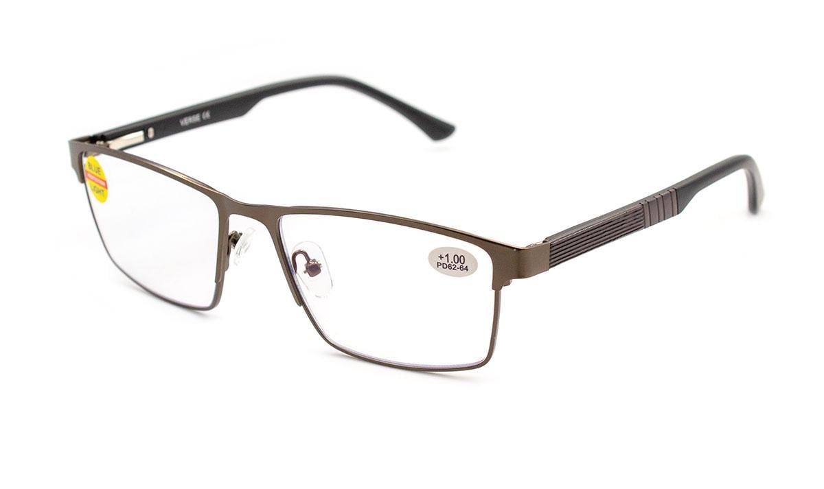 Окуляри для зору в металевій оправі Verse 24028-C2 Blue Blocker +4,50 (392591329)