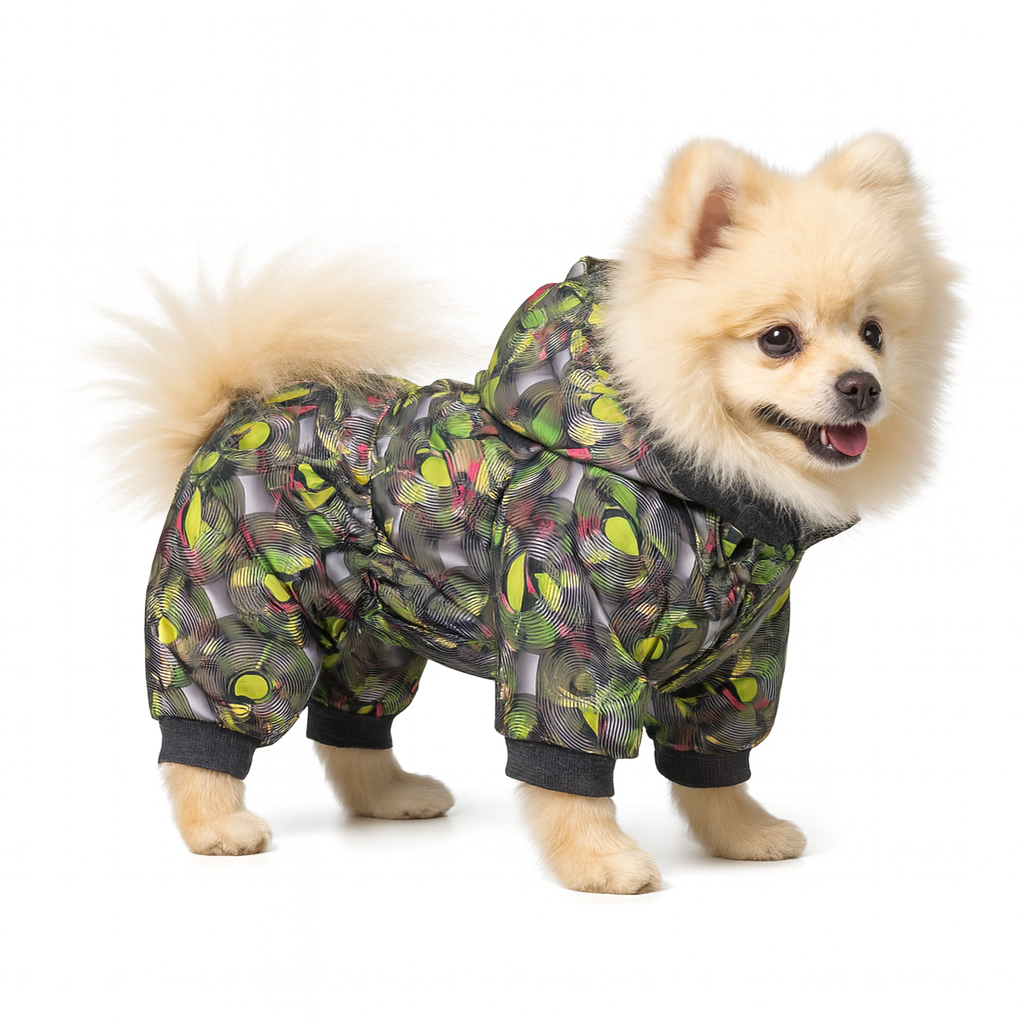 Комбинезон для собак мальчиков Diego Mini Snow для мелких пород на кнопках XS Зеленый (124182249)