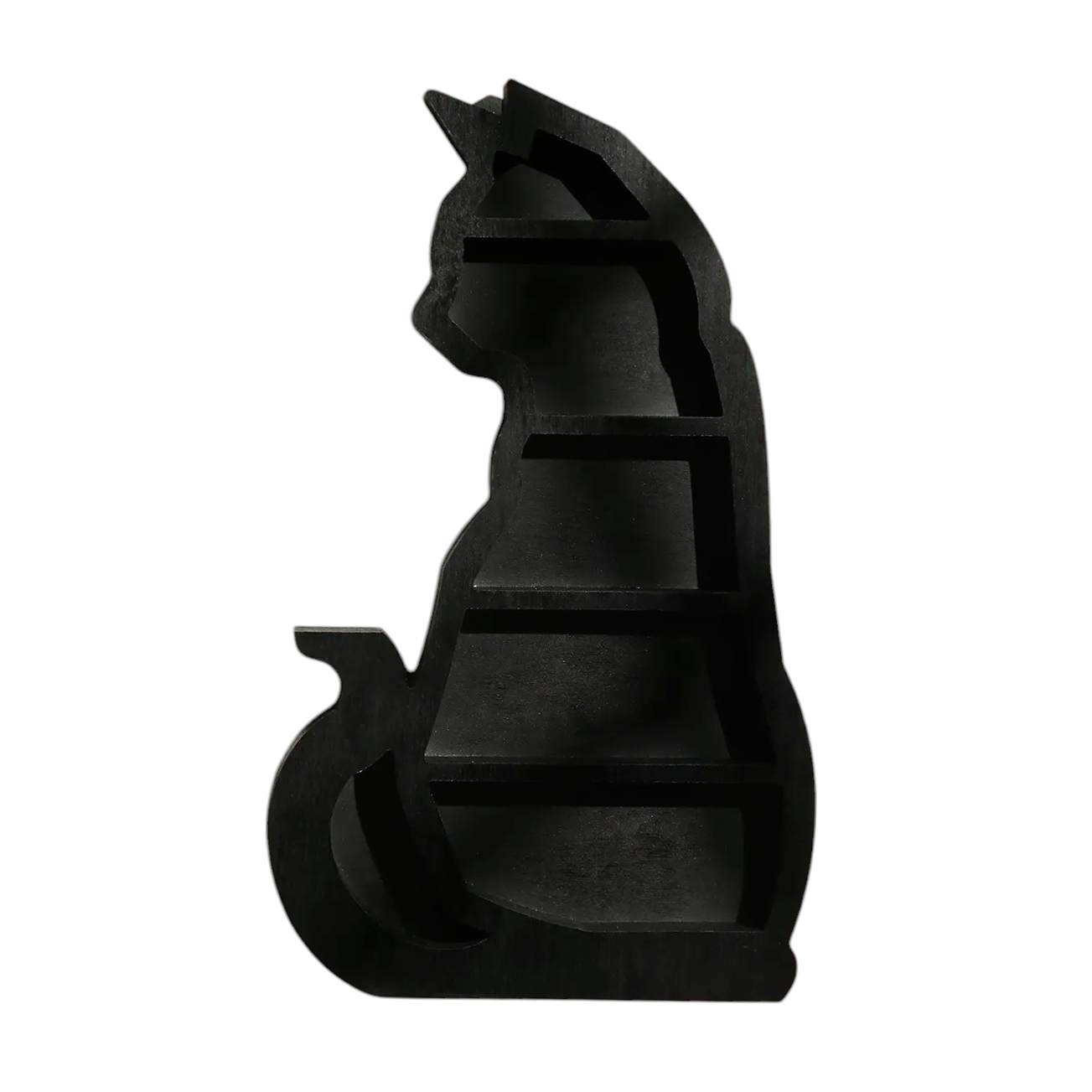 Полка настенная декоративная Кошка 34х20,5 см Черный