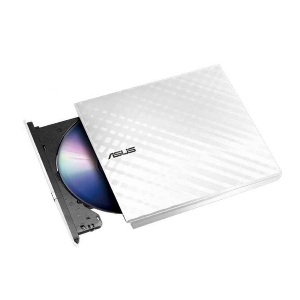 Оптический привод внешний Asus SDRW-08D2S-ULITE DVD-R/RW SLIM USB 2.0 Белый (90-DQ0436-UA221KZ)