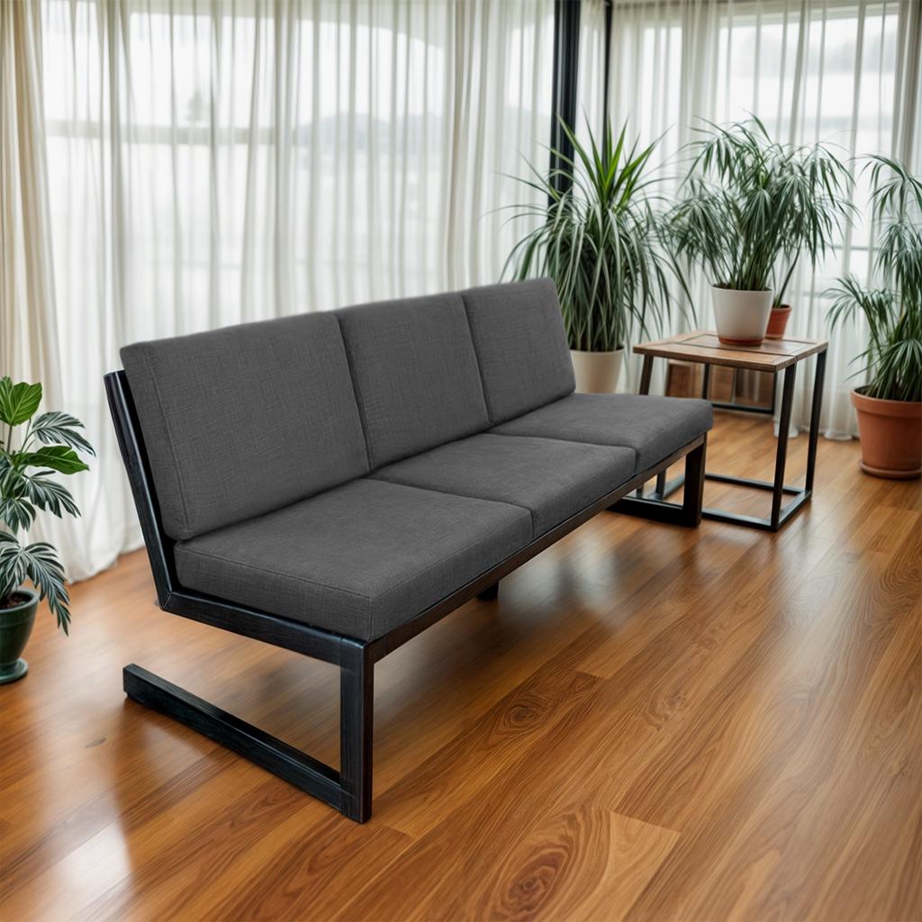 Диван металлический Tobi Sho Флекс/DV6 с 6 подушками 750х1560х700 ммрогожка Светло-серый/34 (DV069392)