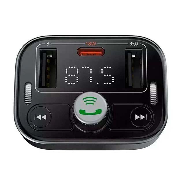 Трансмітер FM модулятор BASEUS S-09 Pro Series 2.4А 18W Bluetooth 5.3 MP3 charger Чорний (C10762200113-00) - фото 4