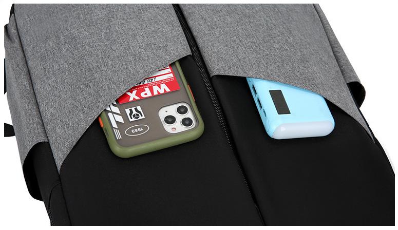 Рюкзак протиударний для ноутбука 15,6" 3в1 Чорний/Сірий (IBN032BS) - фото 9