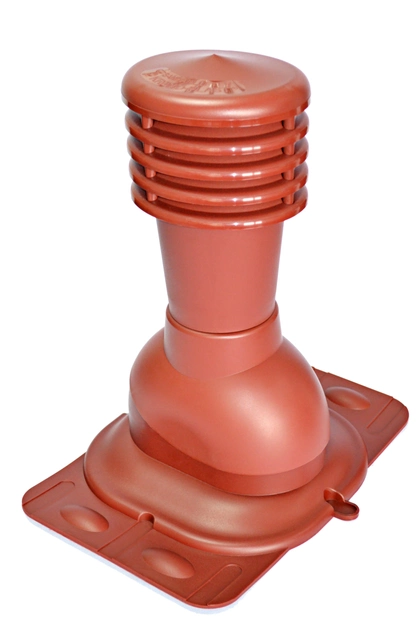 Выход вентиляционный неутепленный Kronoplast KU 125 мм для всех видов кровли Ral 3009 Красный (KU 1-4)