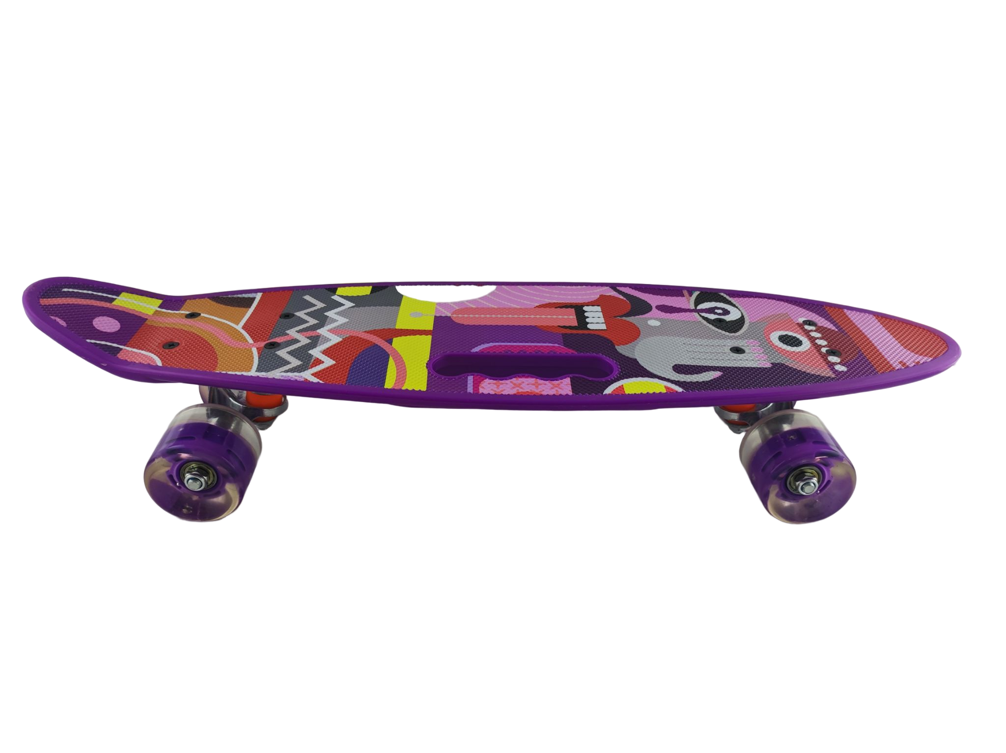 Скейтборд з колесами що світяться Фіолетовий (072241)