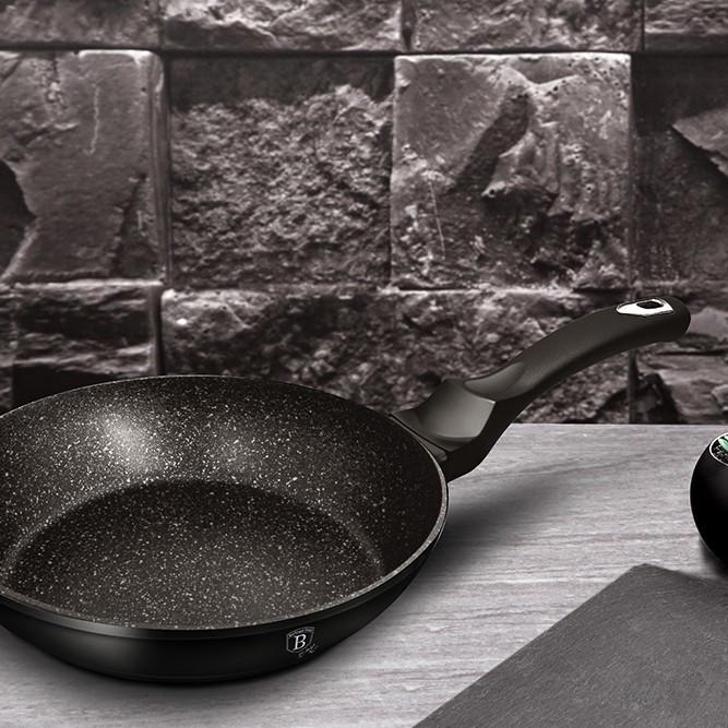 Пательня без кришки з антипригарним покриттям 28 см Black/Silver (1845-BH) - фото 2