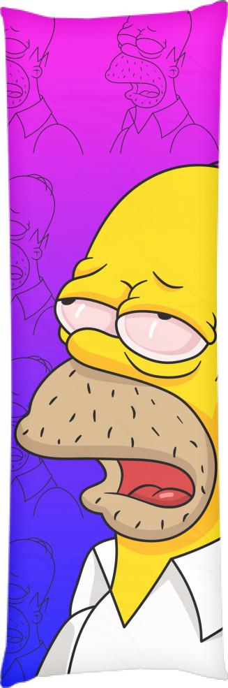Подушка дакимакура Homer Simpsons Усталость 40x100 см (13549360)
