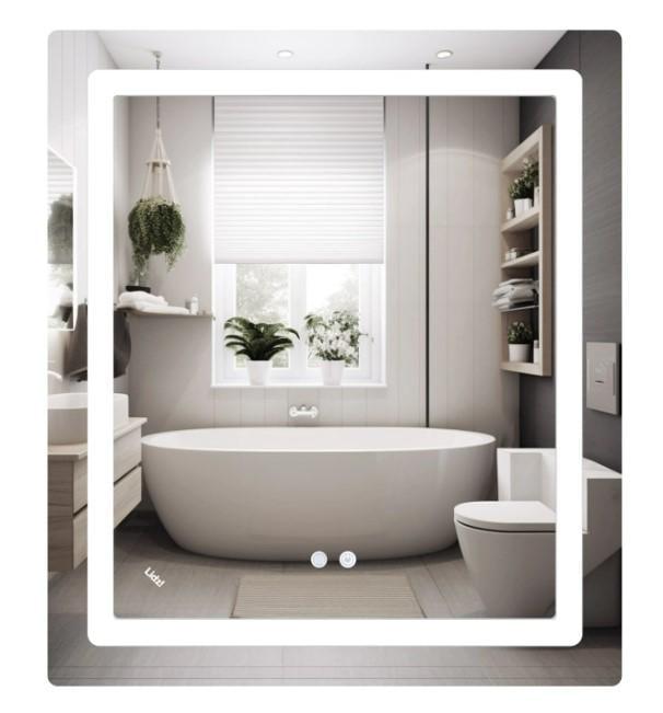 Зеркало Lidz Kubis KU2 700х800 мм с LED-подсветкой Touch (LD78LF9047080)