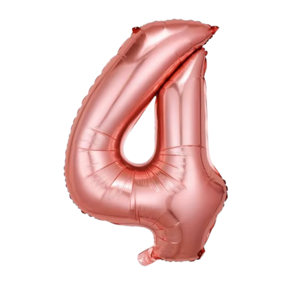 Повітряна куля у вигляді цифри 4 фольгована святкова для дня народження/річниць/ювілеїв 32" Рожеве золото Повітряна куля у вигляді цифри 4 фольгована святкова для дня народження/річниць/ювілеїв 32" Рожеве золото