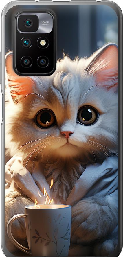 Чехол на Xiaomi Redmi 10 White cat (5646u-2488-42517)