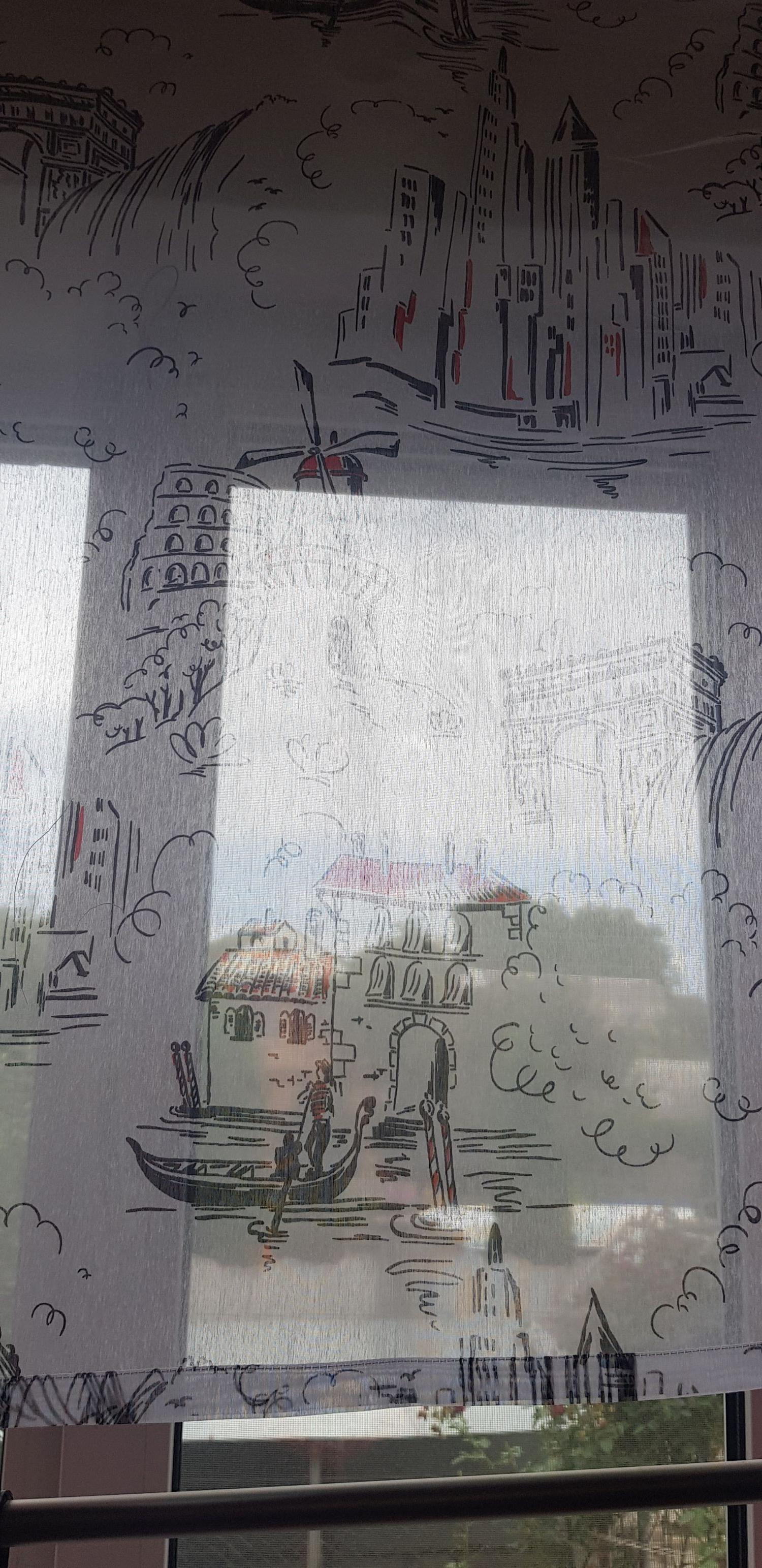 Комплект панельних фіранок Firanka City 5 шт. карниз 205 см Червоний з чорним (71_5п) - фото 3 Комплект панельних фіранок Firanka City 5 шт. карниз 205 см Червоний з чорним (71_5п) - фото 3