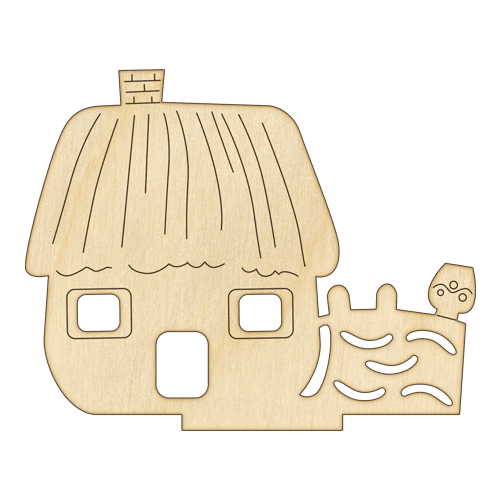 Заготовка из фанеры №23 Хатка-1 (5372)