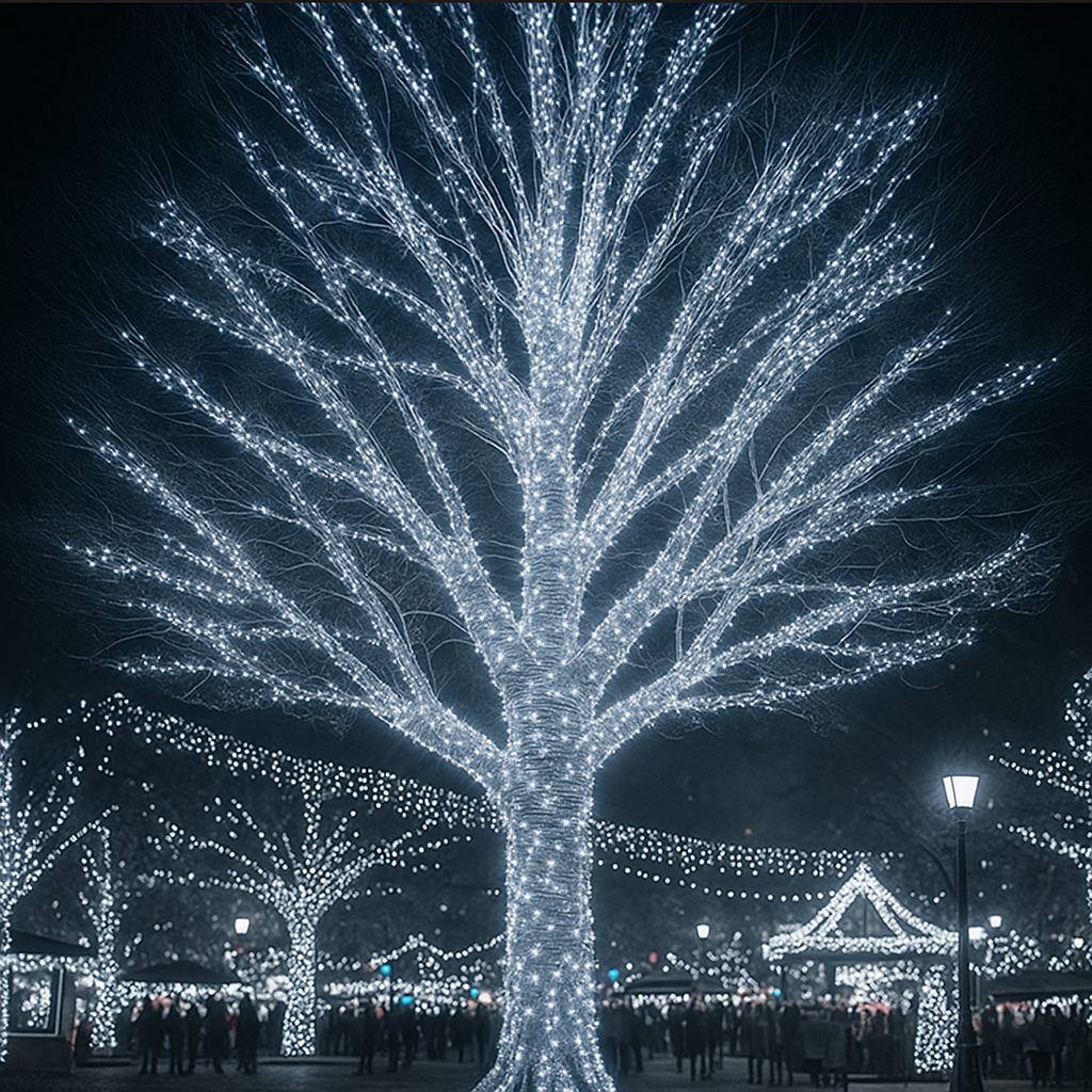 Гірлянда Нитка вулична 1000 LED 100 м Чорний/Білий (CF1000L100MBW) - фото 2 Гірлянда Нитка вулична 1000 LED 100 м Чорний/Білий (CF1000L100MBW) - фото 2