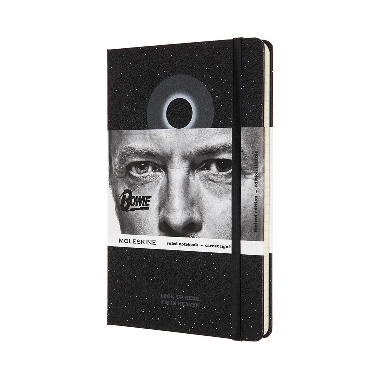 Блокнот Moleskine David Bowie средний 13х21 см в линейку черный (8053853603814)