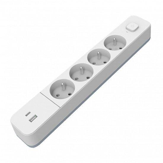 Сетевой фильтр-удлинитель EUROELECTRIC EE-104USB/C-2M с USB 4 гнезда 2 м с выключателем (4260642638351)