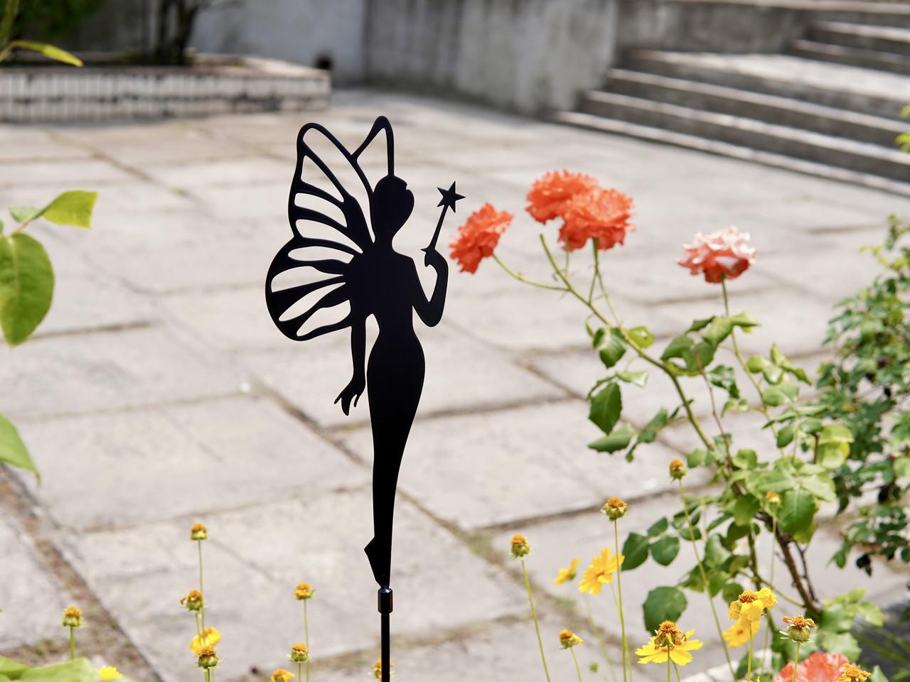 Садовая фигура Фея с волшебным посохом/металлическая для сада/двор/клумбы (DCR048) - фото 2