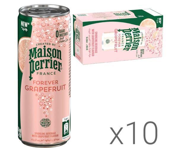 Вода минеральная со вкусом грейпфрута Maison Perrier Forever Grapefruit 10 шт. х 0,25 л без сахара (18192) - фото 3 Вода минеральная со вкусом грейпфрута Maison Perrier Forever Grapefruit 10 шт. х 0,25 л без сахара (18192) - фото 3