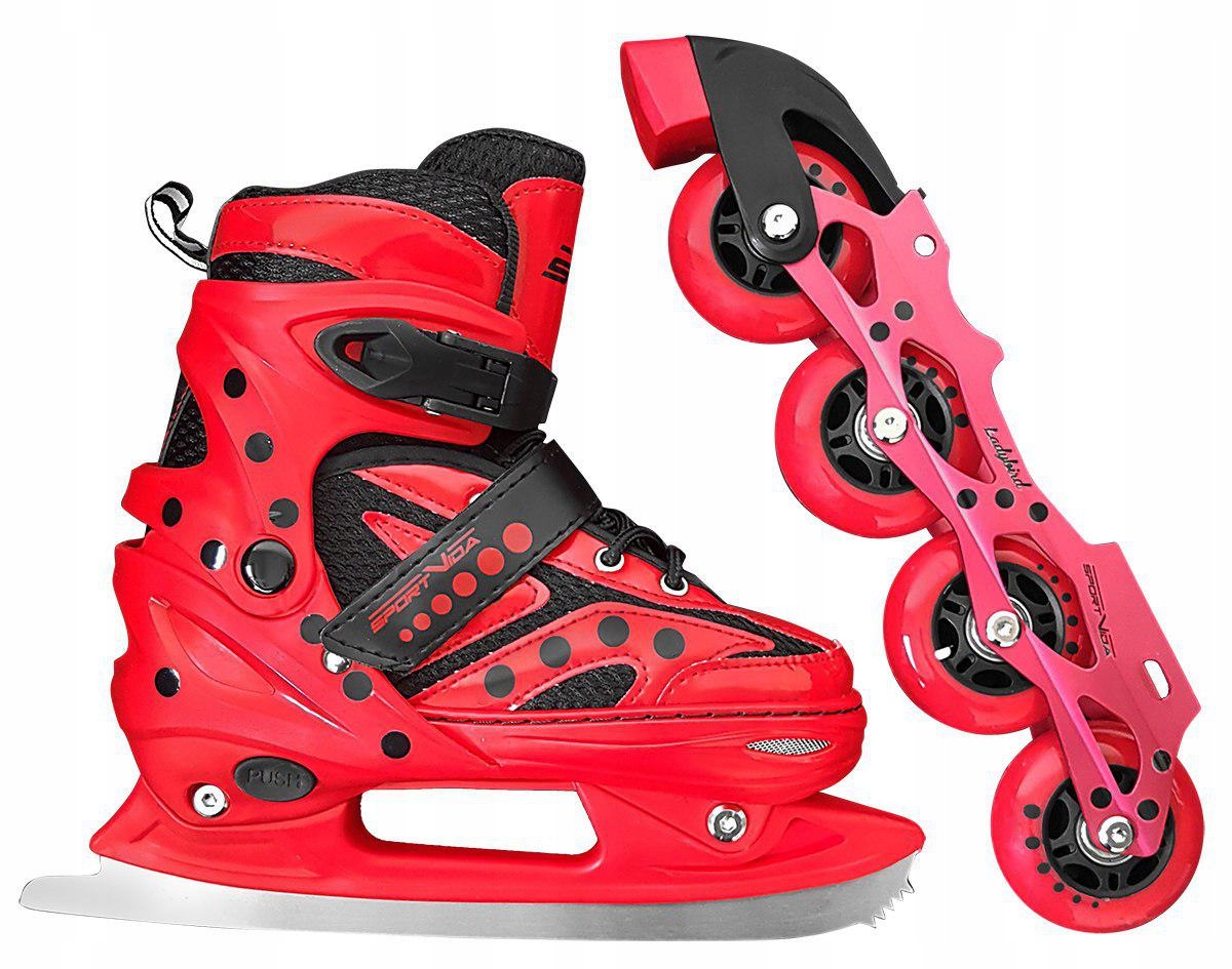 Роликовые коньки SportVida 4в1 SV-LG0024 р. 39-42 Red - фото 2