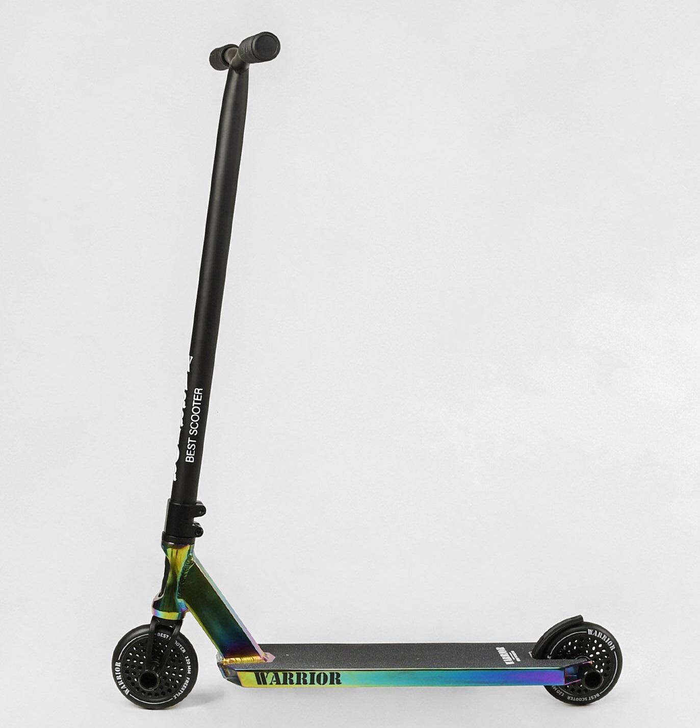 Самокат трюковый Best Scooter Warrior HIC система/пеги колеса 120 мм Черный (Т-40565)