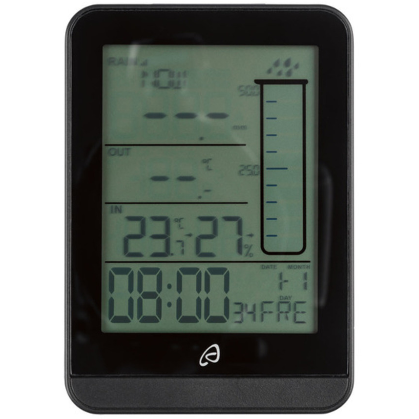 Метеостанция AURIOL 4-LD5972-1 с беспроводным датчиком осадков и подсветкой Black (3_08262)