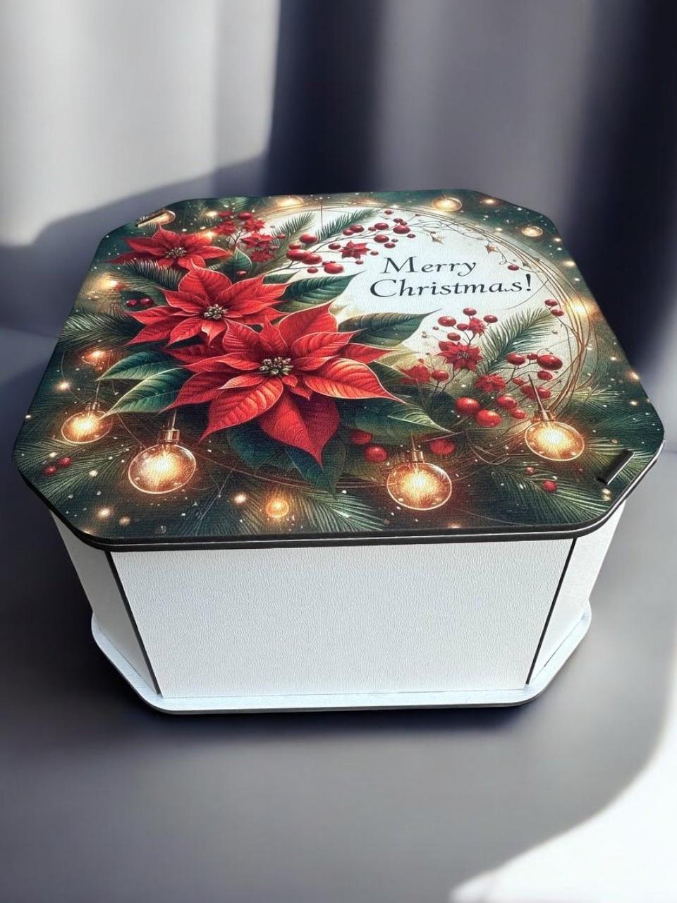 Подарункова коробка квадратна №11 ХДФ 29x29x10 см (2430621140)