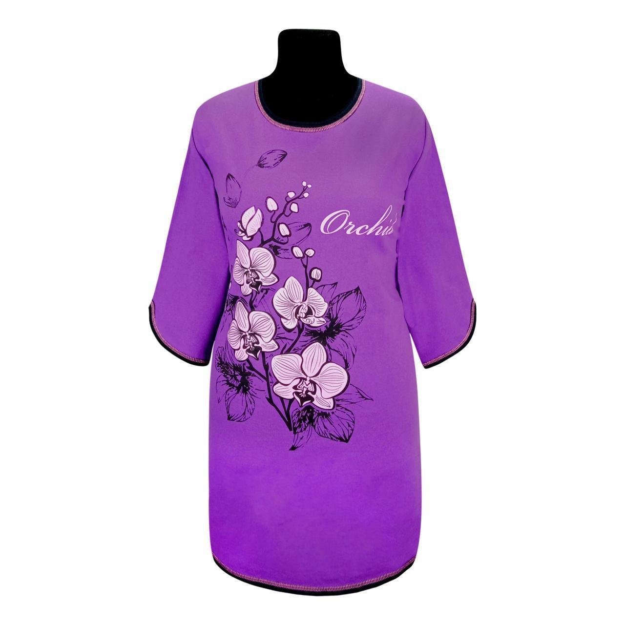 Туніка жіноча з начосом 0482 Орхідея р. 52/54 Бузковий (1773558794)