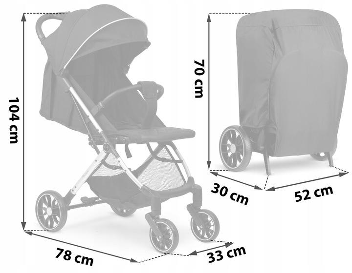 Коляска прогулянкова Paseo Nukido з дощовиком та чохлом Чорний (716000) - фото 14