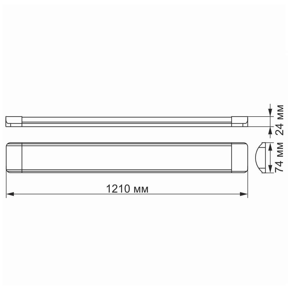 LED світильник лінійний VIDEX 36 Вт 1,2 м 5000 K VL-BN-36125 - фото 2