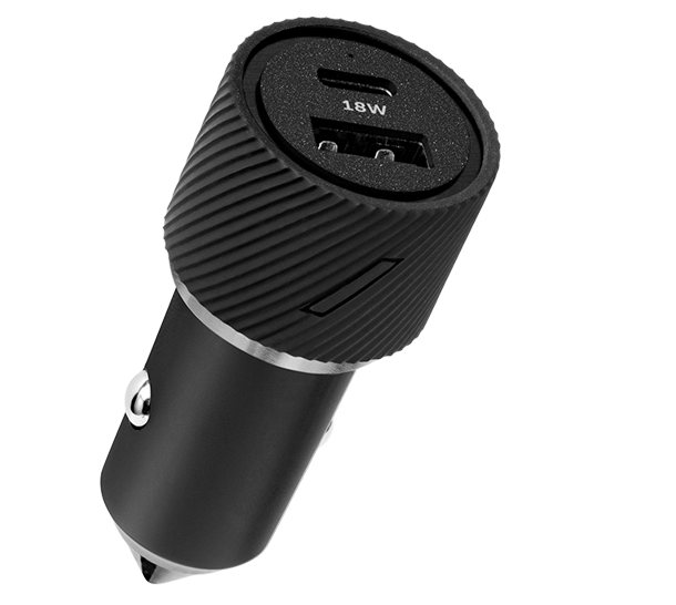 Автомобильное зарядное устрйоство, адаптер Native Union Car Charger Dual-Port PD, Slate (CAR-CHAR-PD-GRY)