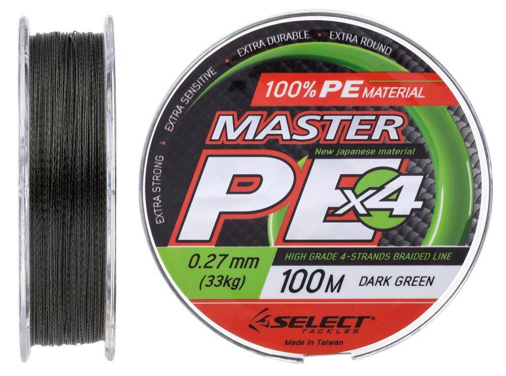 Шнур Select Master PE 100 м 0,27 мм 33 кг Dark Green (10605256)