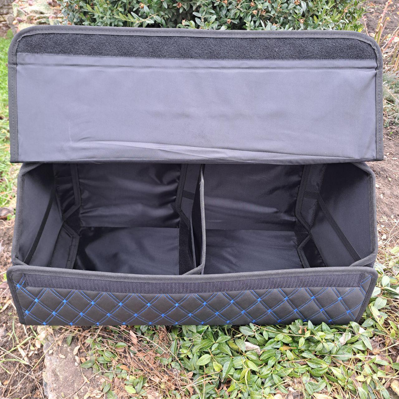Органайзер автомобильный в багажник из эко-кожи L 65x30x30 см Черный с синим (3c272a7c) - фото 4 Органайзер автомобильный в багажник из эко-кожи L 65x30x30 см Черный с синим (3c272a7c) - фото 4