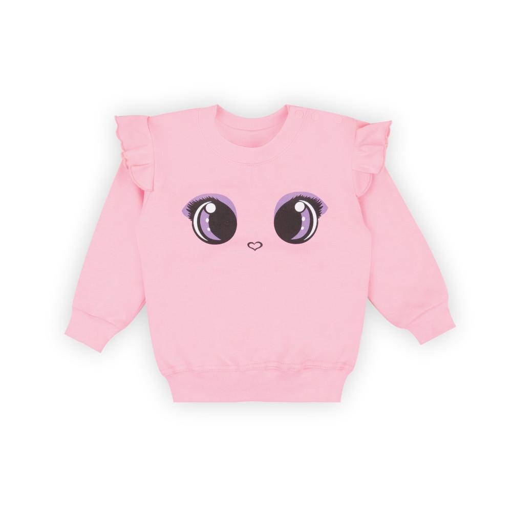 Свитер детский хлопковый теплый для девочки Gabbi DG-21-51-1 Айс 80 см Розовый (12966)