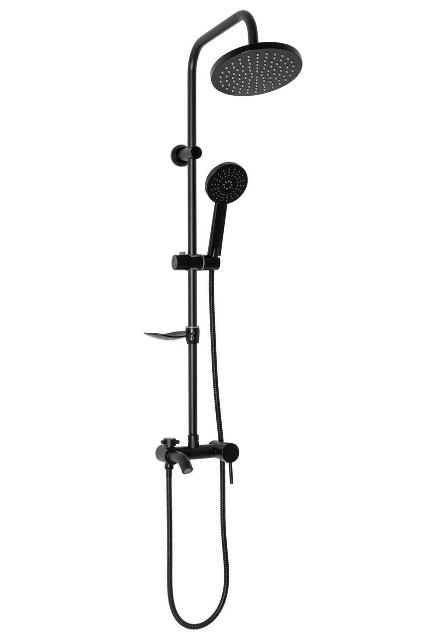 Душовий гарнітур Rea LUIS з мильницею Black (REA-P7005)