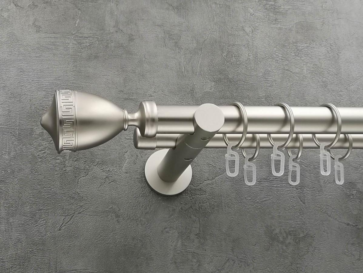 Карниз Quadrum Афина гладкая штанга двойной универсальный 25/19 мм 320 см Сатин (272287621)